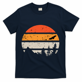 Summer Beach Hawaiian Vintage T-Shirt - Navy