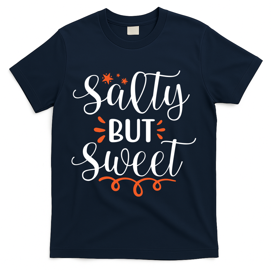 Salty But Sweet Summer Beach T-Shirt - Navy