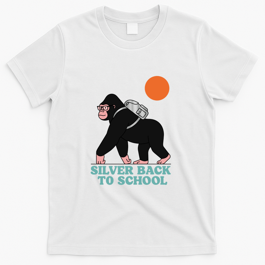 Silver Back To School - White