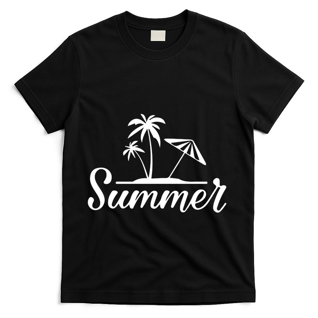 Summer Beach Tropical Vacation T-Shirt - Black