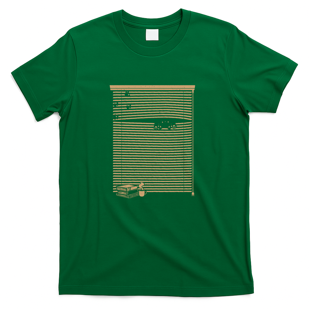 Spying Cat Black and White Window by Tobe Fonseca - Green