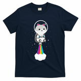 Space Cat Blasting Off T-Shirt