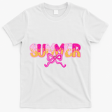 Summer Coquette Bow Ice Cream Summer Vacation Hawaii Beach T-Shirt - White