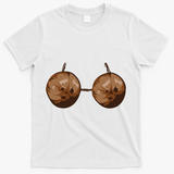 Summer Coconut Bra Halloween Costume Funny Outfit Gift T-Shirt - White