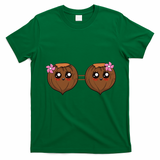 Summer Coconut Bra Halloween Costume Hawaii Aloha Beach T-Shirt - Irish Green