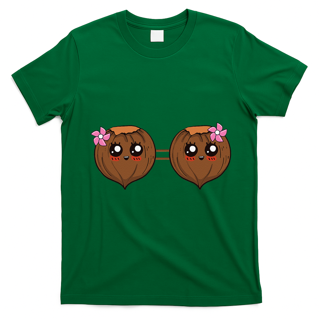 Summer Coconut Bra Halloween Costume Hawaii Aloha Beach T-Shirt - Irish Green