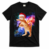 Space Christmas Cat Santa Kitty T-Shirt