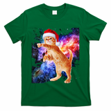 Space Christmas Cat Santa Kitty T-Shirt