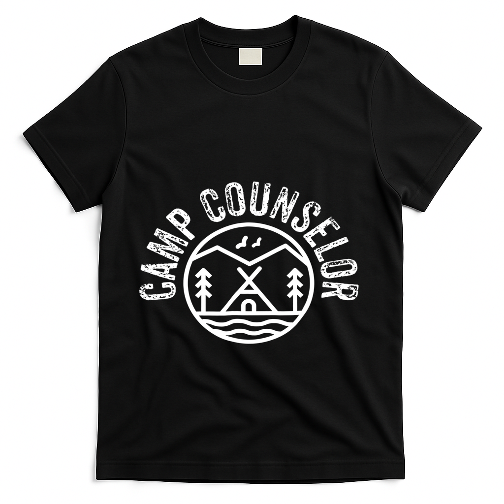 Summer Camp Counselor Staff Gift T-Shirt - Black