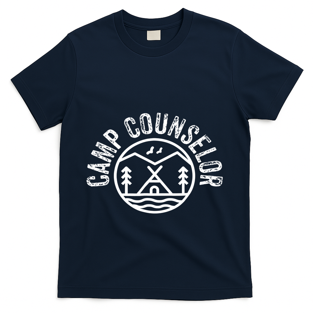Summer Camp Counselor Staff Gift T-Shirt - Navy