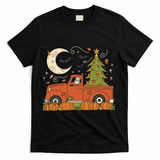 Santa Claus Christmas Holiday Truck T-Shirt - Black