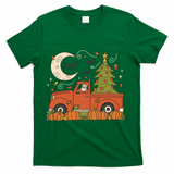 Santa Claus Christmas Holiday Truck T-Shirt - Green