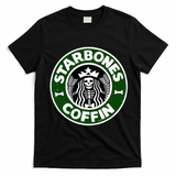 Starbones Coffin Funny Horror Coffee T-Shirt - Black
