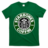 Starbones Coffin Funny Horror Coffee T-Shirt - Irish Green