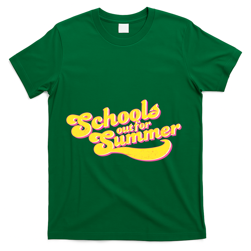 Retro School's Out For Summer T-Shirt - Green