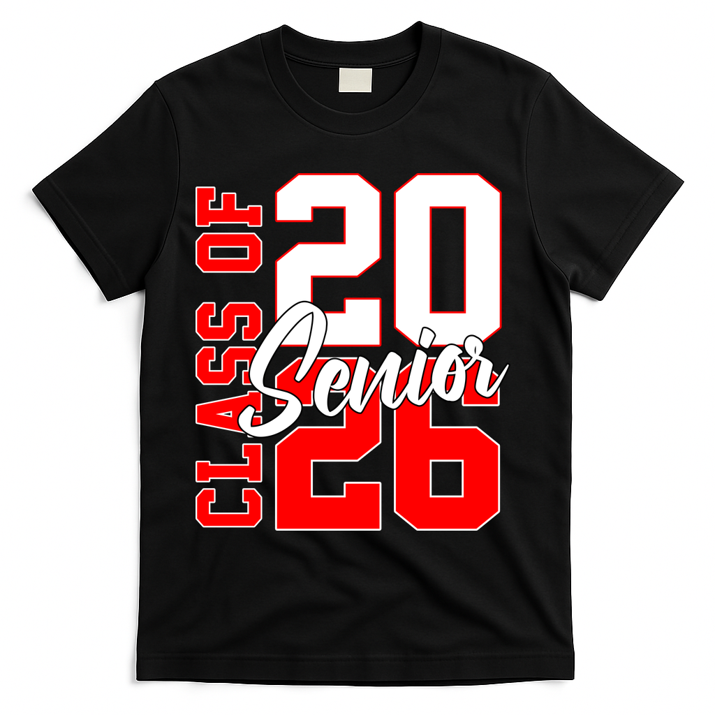 Senior Class Of 2026 Seniors School Graduation T-Shirt - Black