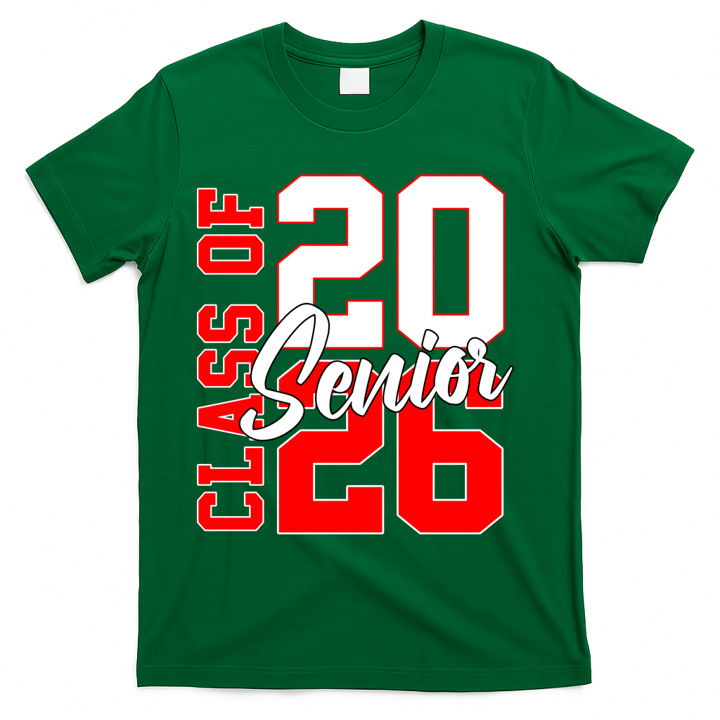 Senior Class Of 2026 Seniors School Graduation T-Shirt - Green