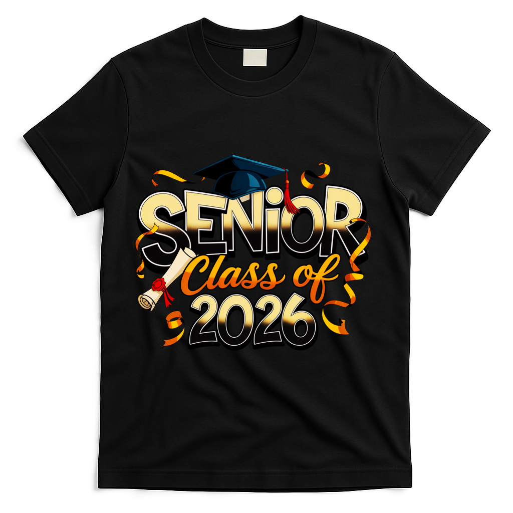Senior Class Of 2026 T-Shirt - Black