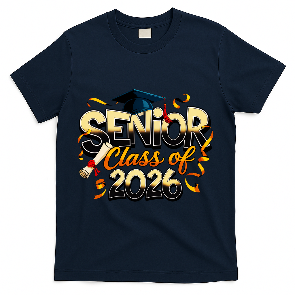 Senior Class Of 2026 T-Shirt - Navy