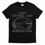 Summer Camp Retro 1980 Crystal Clear Lake Halloween Friday T-Shirt - Black