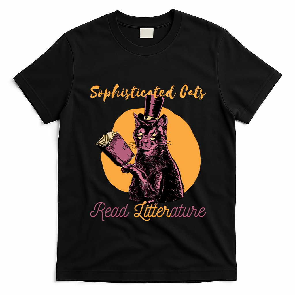 Sophisticated Cats Read Litterature T-Shirt