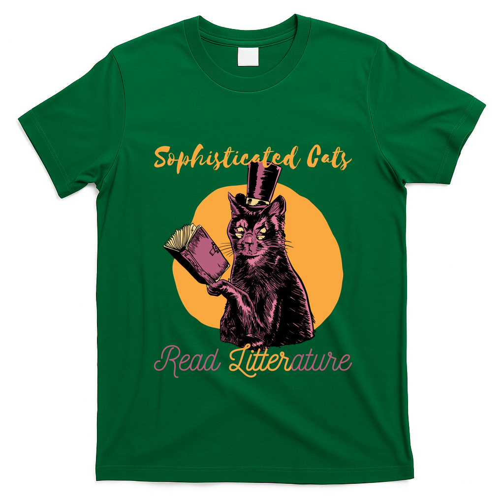 Sophisticated Cats Read Litterature T-Shirt