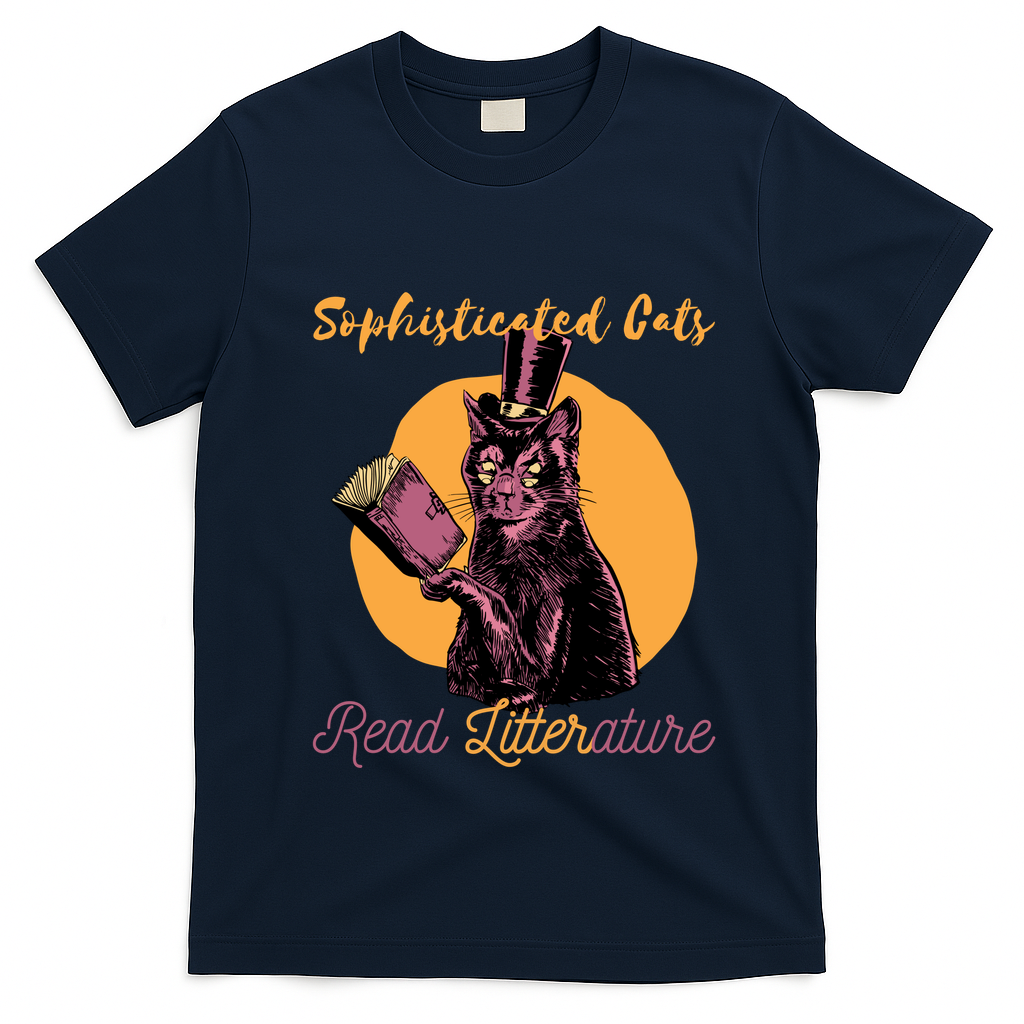 Sophisticated Cats Read Litterature T-Shirt