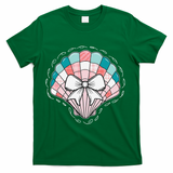 Seashell Coquette Summer Vibes Coastal Hawaii Preppy Beach T-Shirt - Green