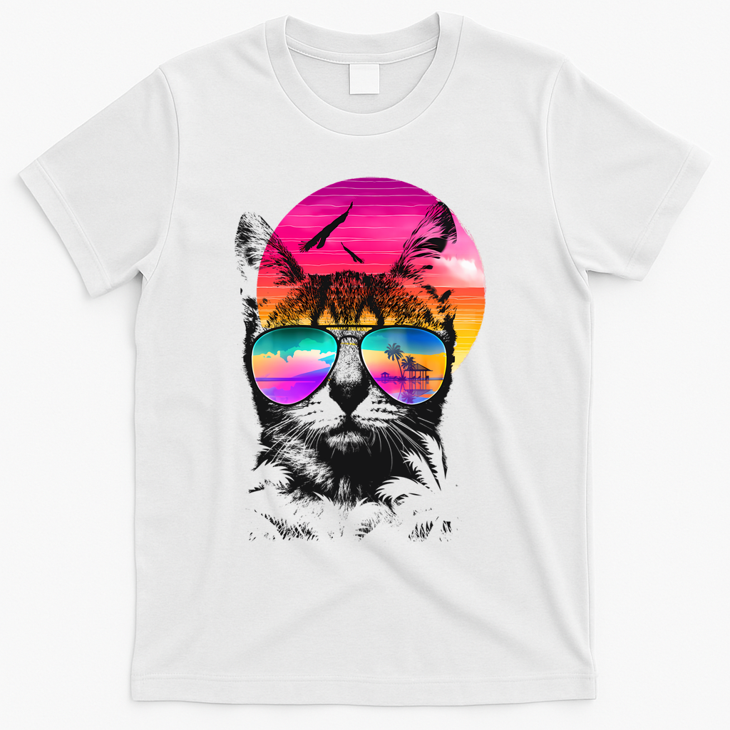 Summer Cat T-Shirt - White