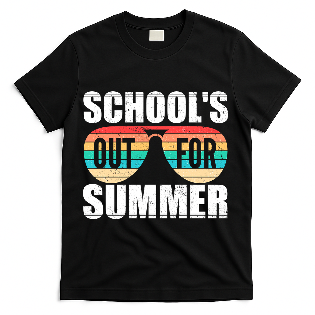School's Out For Summer Shades T-Shirt - Black
