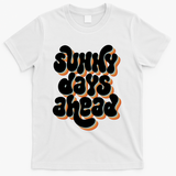 Sunny Days Ahead Retro Summer T-Shirt - White
