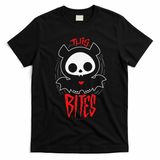 Skelanimals Diego Bat This Bites Red Halloween Spooky Logo T-Shirt - Black