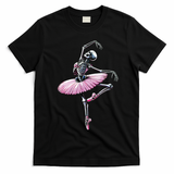 Skeleton Dancing Ballet Lovers Spooky Halloween Dancer T-Shirt - Black