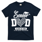 Senior Dad Class Of 2026 Senior Dada 26 Graduation Leopard T-Shirt - Navy