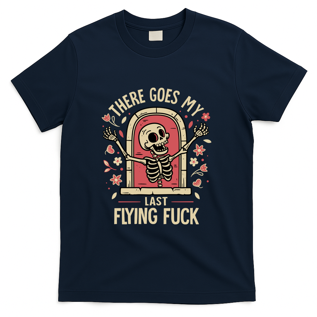 Skeletons Don't Care - Dark Humor - Navy