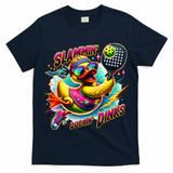 Slammin Duckin Dinks Funny Pickleball Rubber Duck T-Shirt