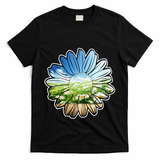 Summer Daisy Field T-Shirt - Black