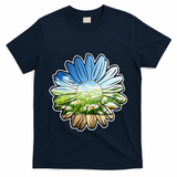 Summer Daisy Field T-Shirt - Navy