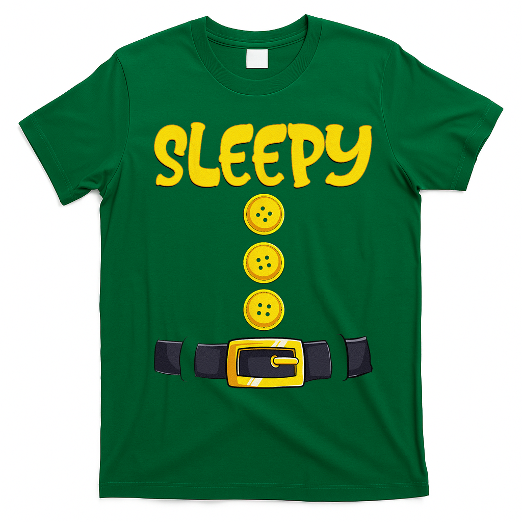 Sleepy Dwarf Halloween Costume Funny Gift Idea Sleepy Dwarf T-Shirt - Irish Green