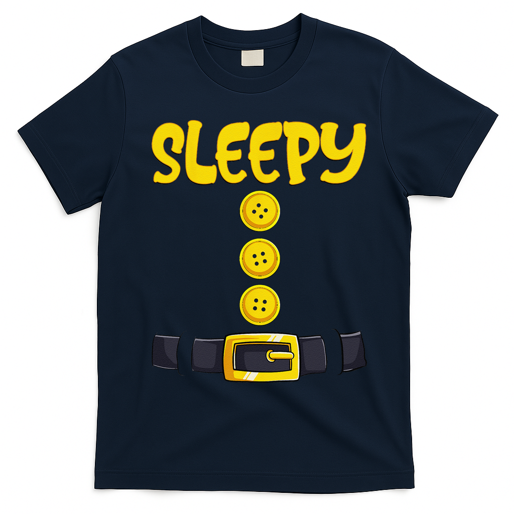 Sleepy Dwarf Halloween Costume Funny Gift Idea Sleepy Dwarf T-Shirt - Navy Blue