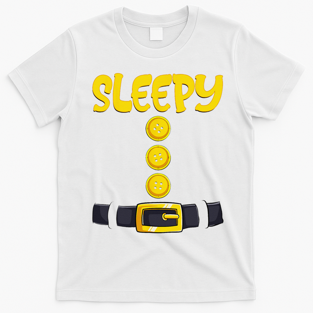 Sleepy Dwarf Halloween Costume Funny Gift Idea Sleepy Dwarf T-Shirt - White