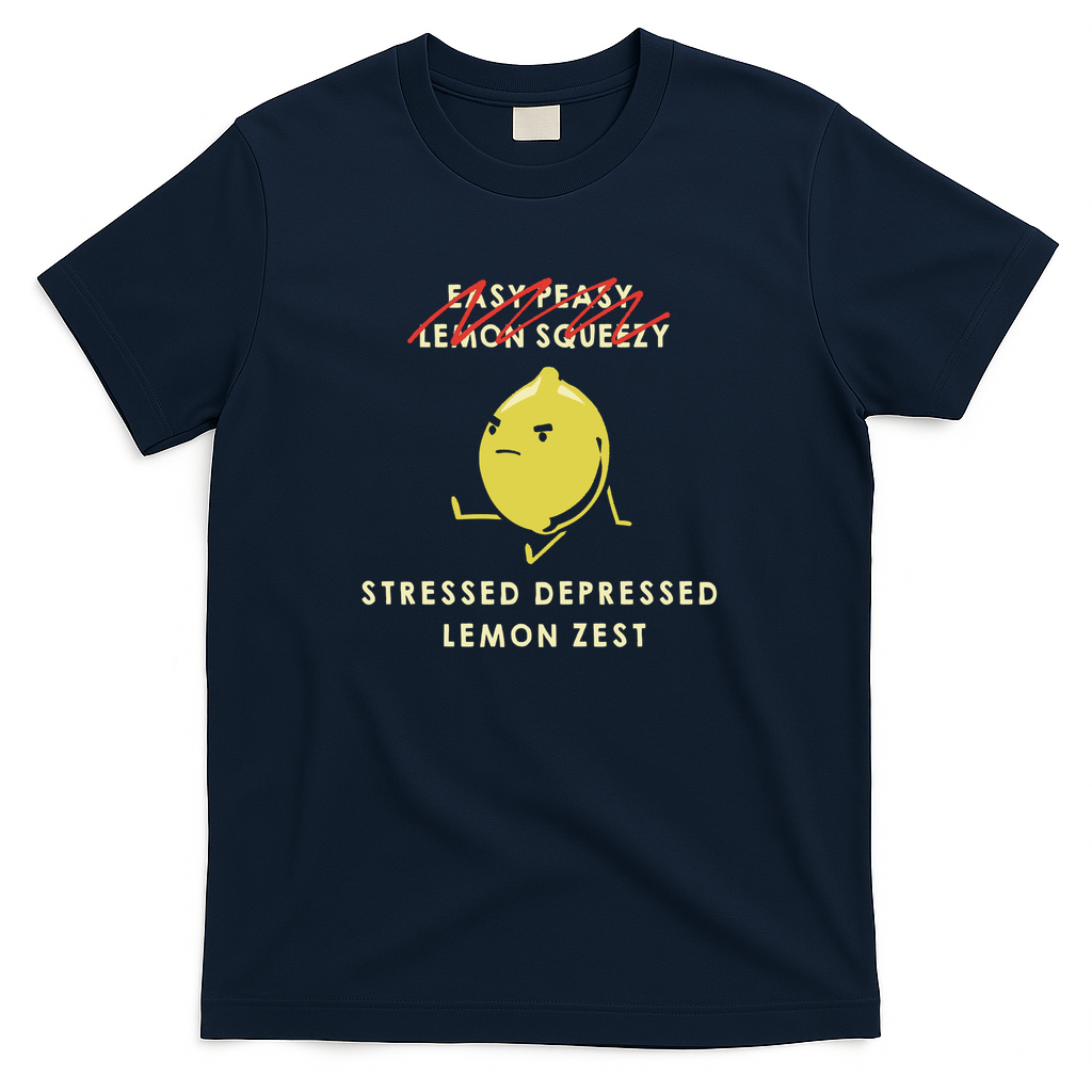 Stressed Depressed Lemon Zest by Tobe Fonseca - Navy