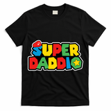 Super Daddio Retro Video Game Fathers Day Dad Gaming T-Shirt