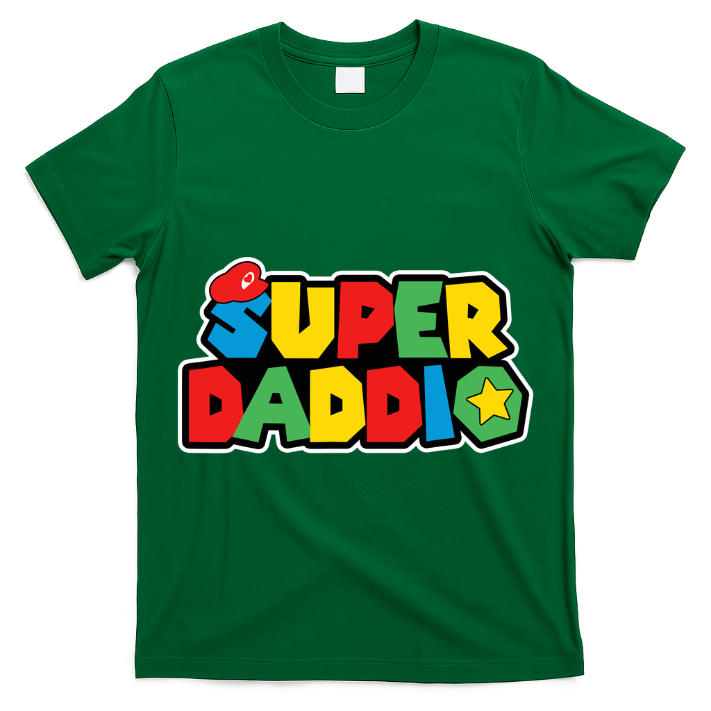 Super Daddio Retro Video Game Fathers Day Dad Gaming T-Shirt
