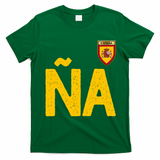 Spain España Human Flag Letter N And A T-Shirt - Irish Green