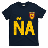 Spain España Human Flag Letter N And A T-Shirt - Navy Blue