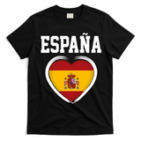 Spain & Espana Soccer & Football Flag T-Shirt - Black
