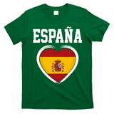 Spain & Espana Soccer & Football Flag T-Shirt - Irish Green