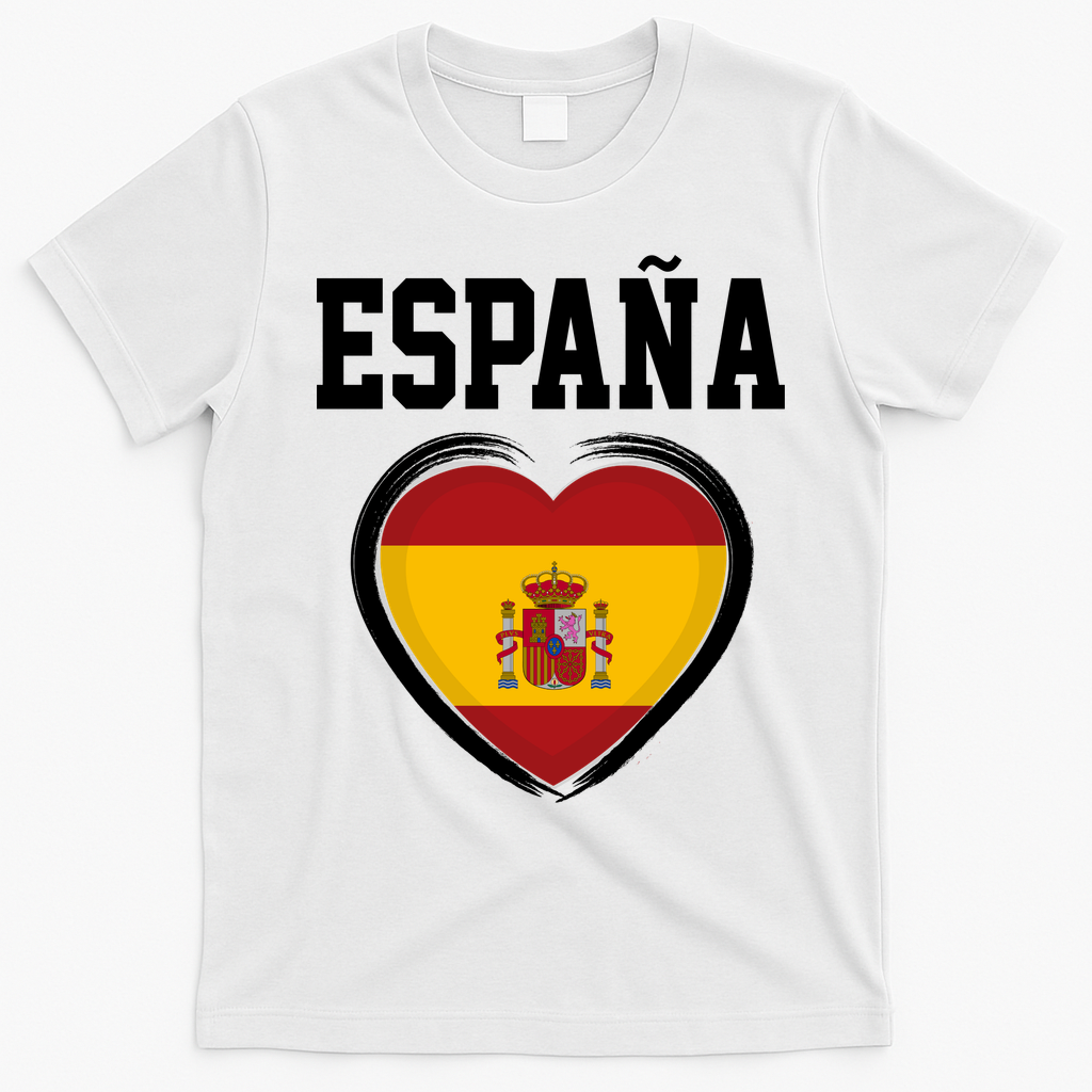 Spain & Espana Soccer & Football Flag T-Shirt - White