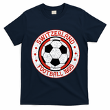 Switzerland Football 1895 Vintage Soccer T-Shirt - Navy Blue